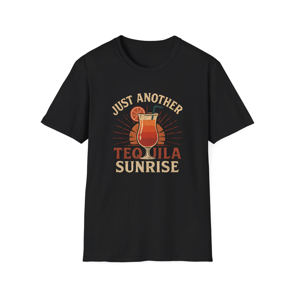 Another Tequila Sunrise graphic T-shirt in black by Butter & Tonic