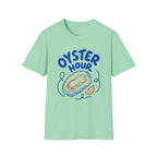 Oyster Hour graphic T-shirt in mint-green by Butter & Tonic