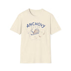 Anchovy House graphic T-shirt in light-blue by Butter & Tonic