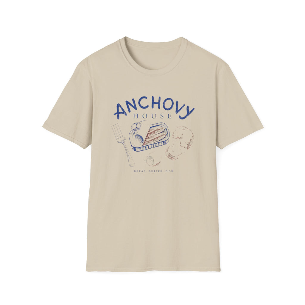 Anchovy House graphic T-shirt in natural by Butter & Tonic