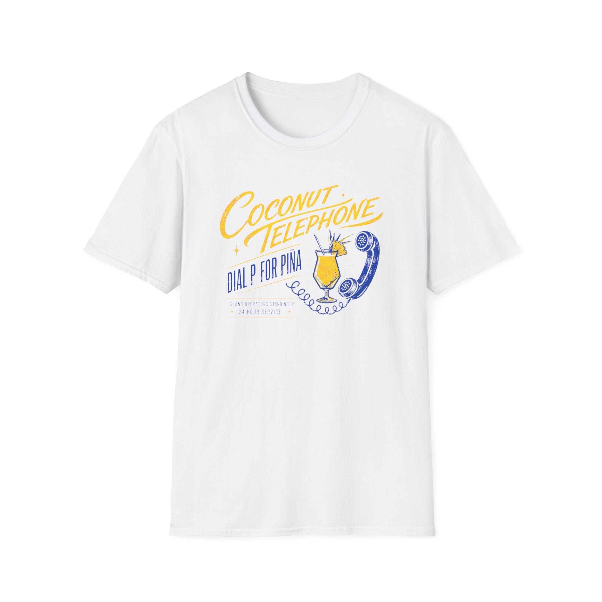 Dial P for Pina graphic T-shirt in azalea by Butter & Tonic