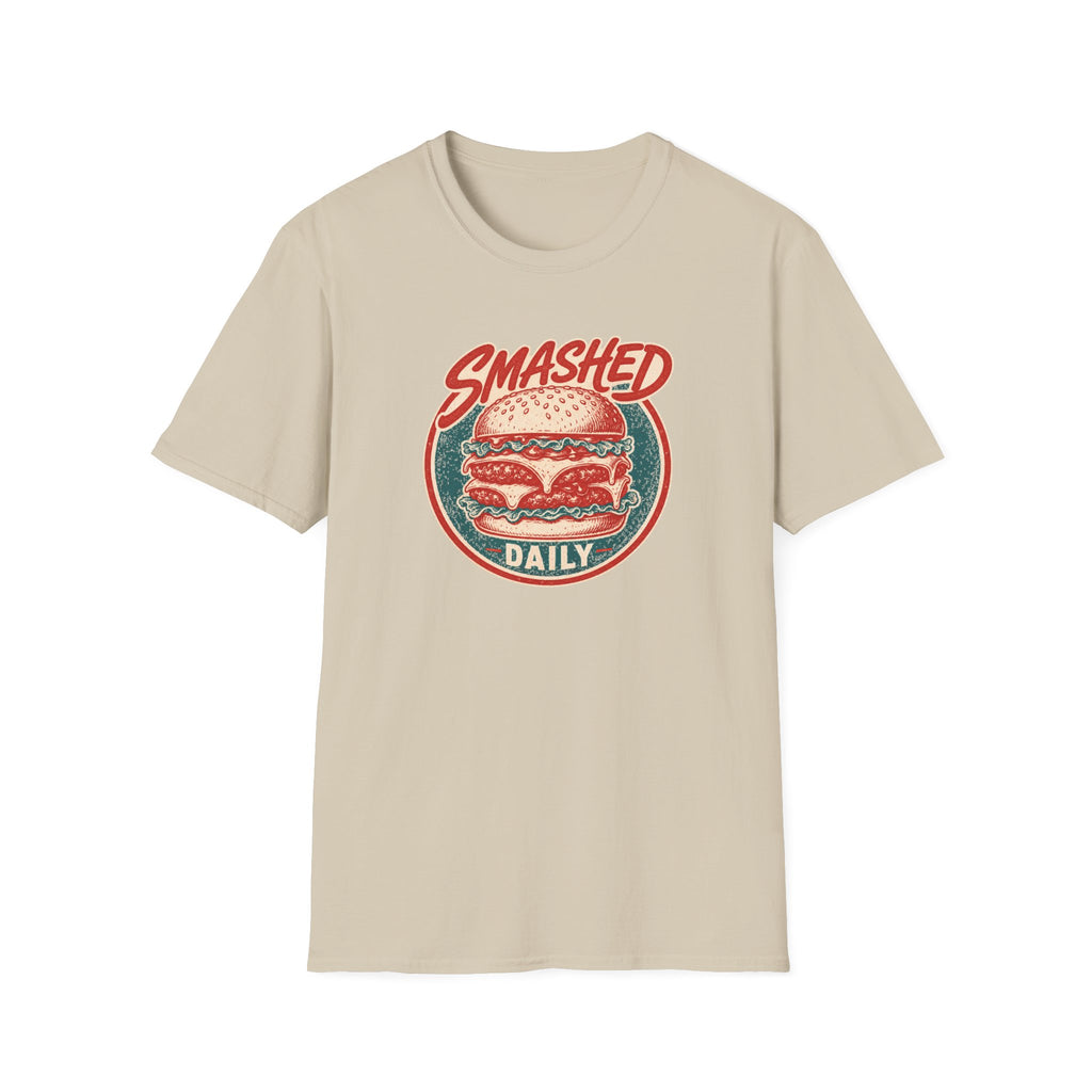 Smashed Daily graphic T-shirt in red by Butter & Tonic