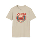 Smashed Daily graphic T-shirt in red by Butter & Tonic