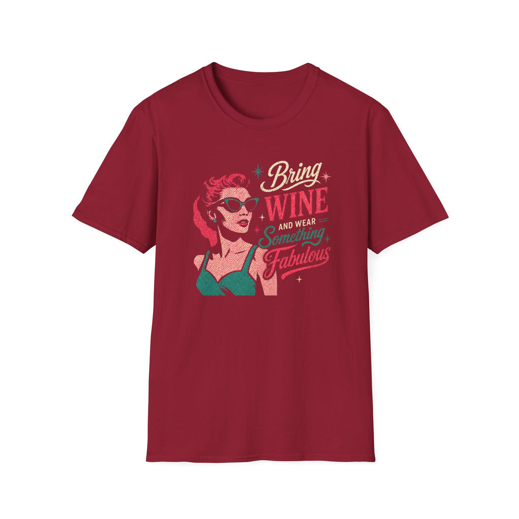 Bring Wine graphic T-shirt in black by Butter & Tonic