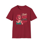 Bring Wine graphic T-shirt in black by Butter & Tonic