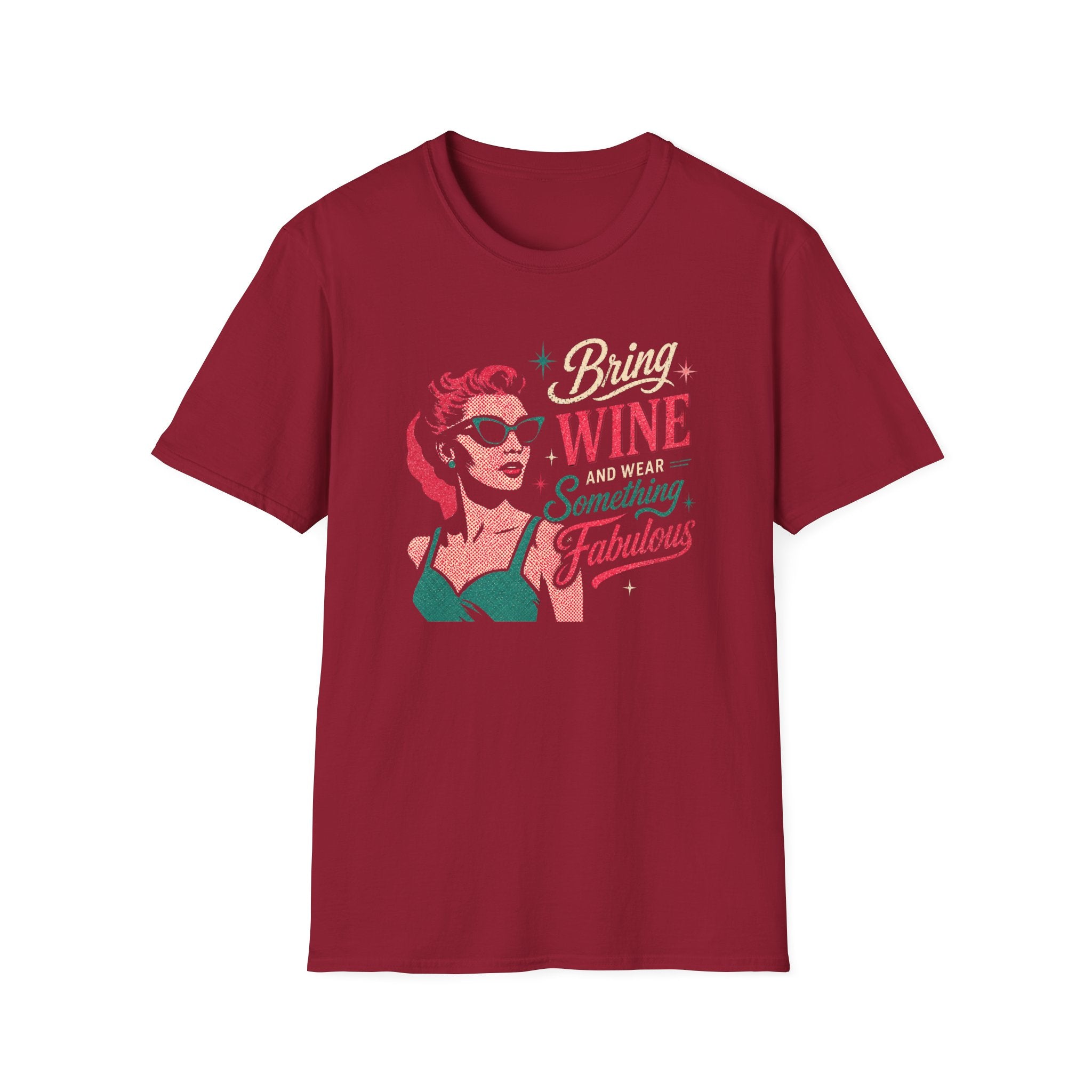 Bring Wine graphic T-shirt in black by Butter & Tonic