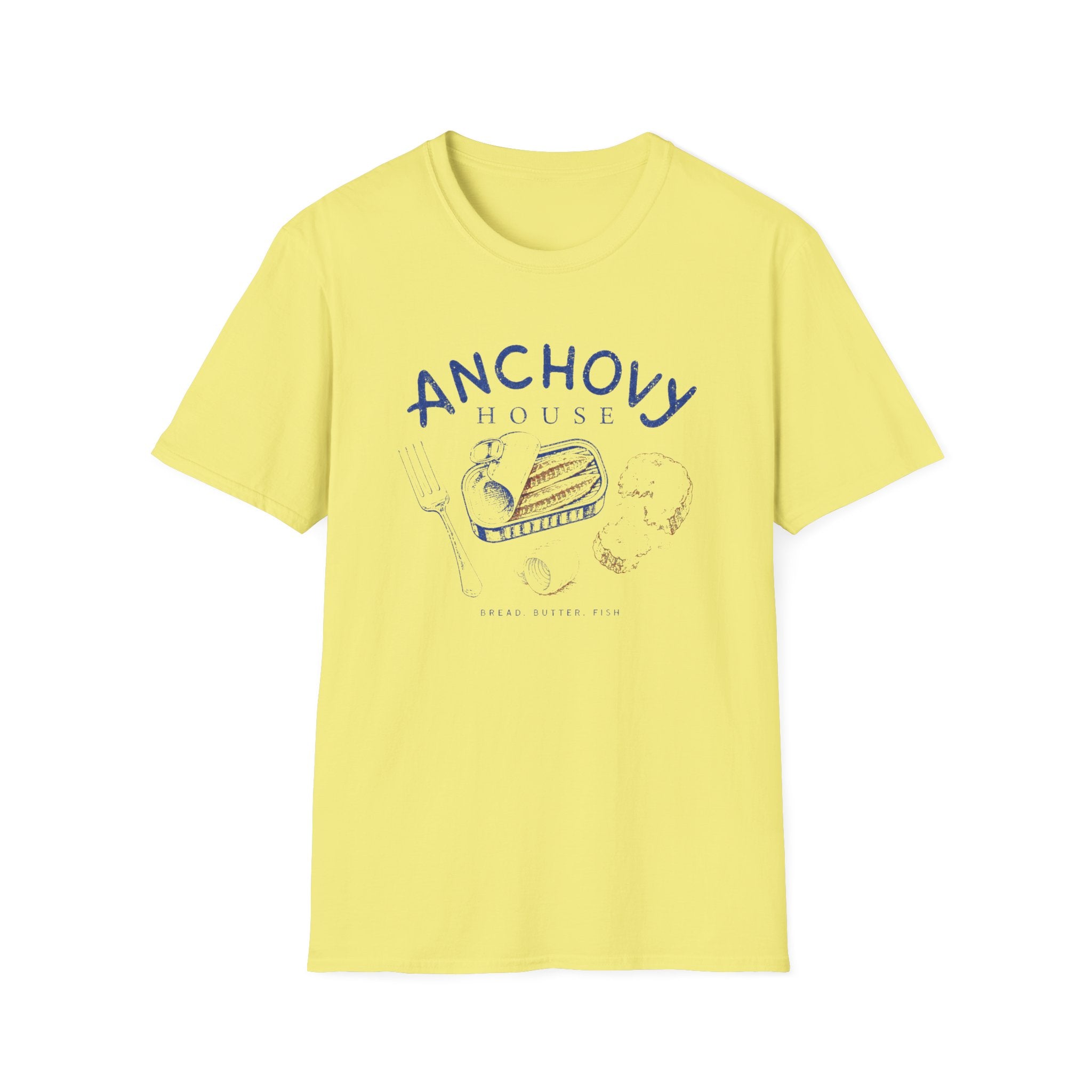 Anchovy House graphic T-shirt in mint-green by Butter & Tonic