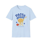 Pasta Night graphic T-shirt in ice-grey by Butter & Tonic