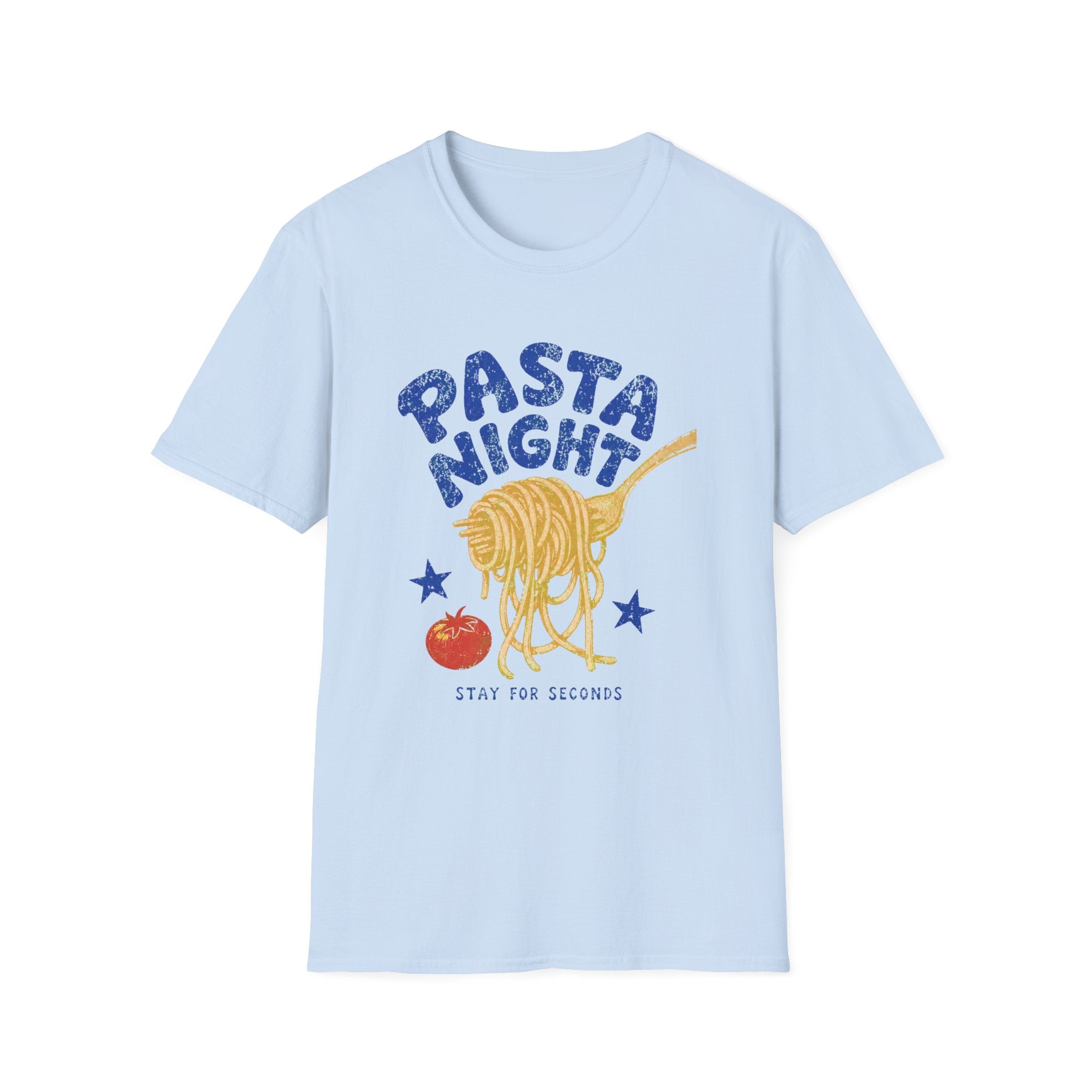 Pasta Night graphic T-shirt in ice-grey by Butter & Tonic