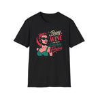 Bring Wine graphic T-shirt in black by Butter & Tonic