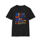 Wear Something Fabulous graphic T-shirt in Navy by Butter & Tonic