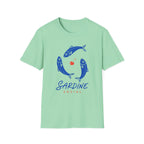Sardine Social graphic T-shirt in mint-green by Butter & Tonic