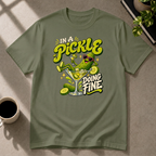 Pickle graphic T-shirt in military-green by Butter & Tonic on s tee by Butter & Tonic