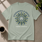 Strömming & Snaps seafood graphic T-shirt on sage tee by Butter & Tonic