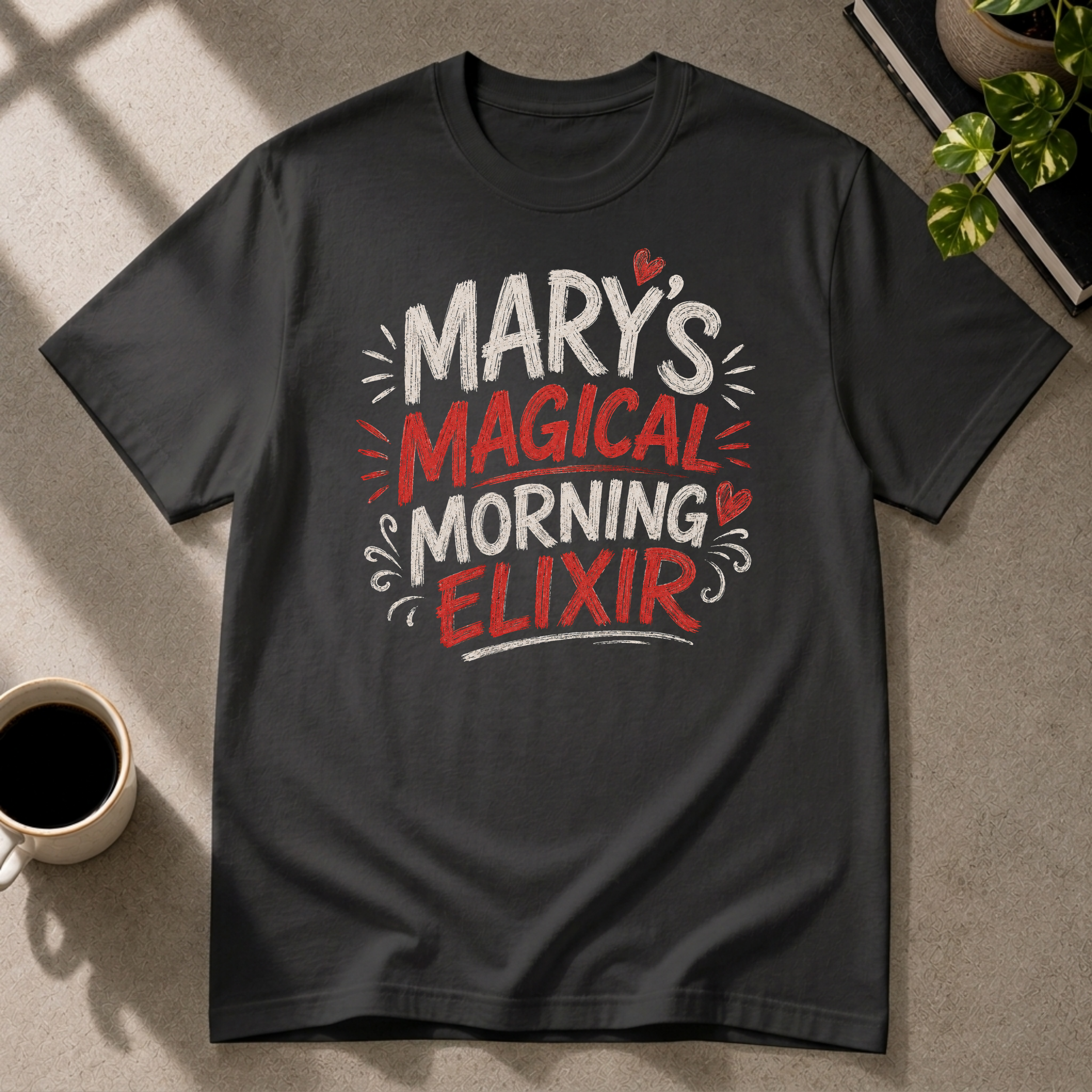 Mary's Magical Elixer graphic T-shirt in black by Butter & Tonic on s tee by Butter & Tonic