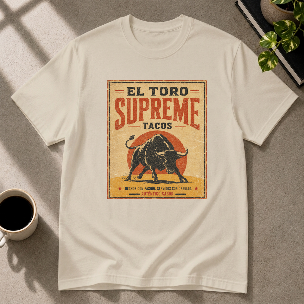 Taco graphic T-shirt on navy tee by Butter & Tonic