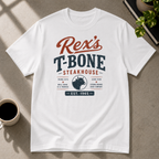 Steakhouse graphic T-shirt on natural tee by Butter & Tonic
