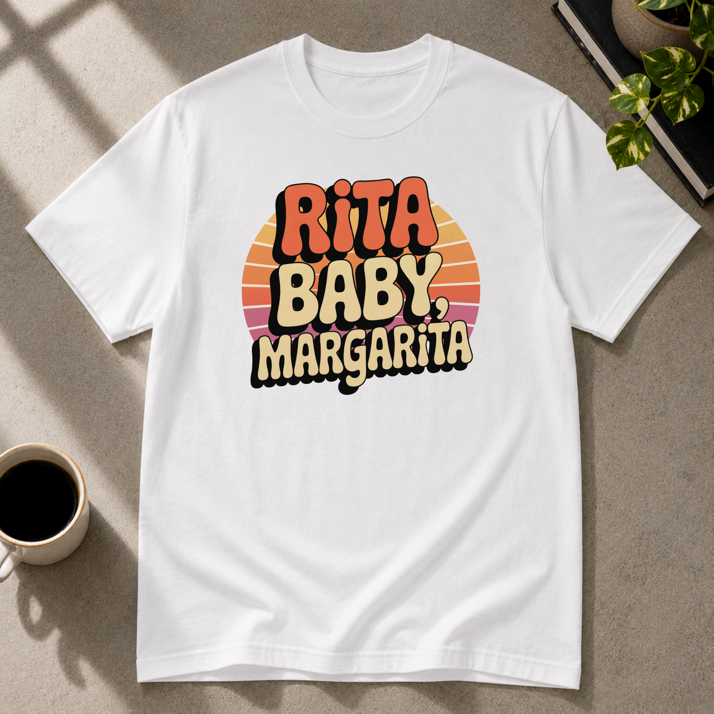 Rita Baby graphic T-shirt on white tee by Butter & Tonic