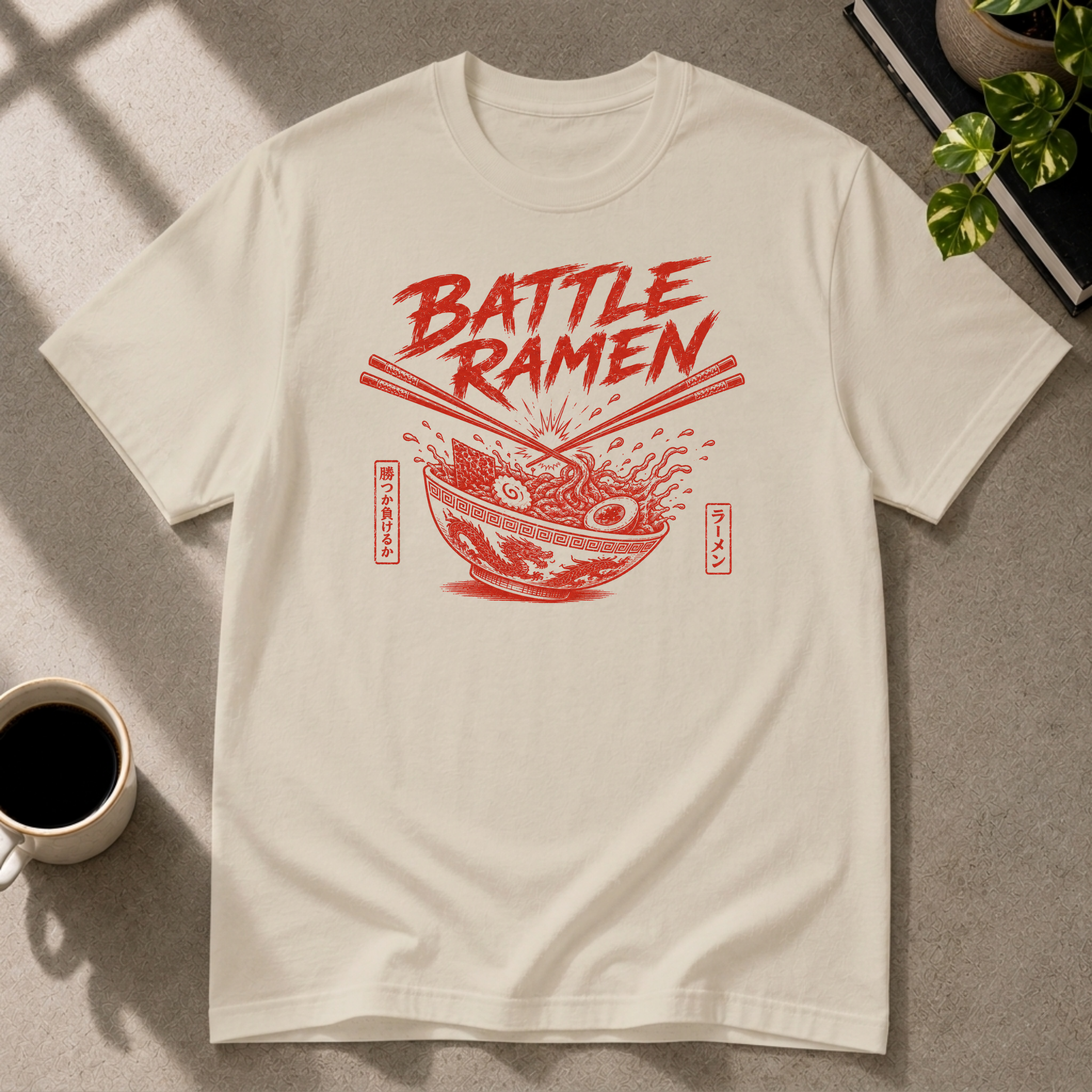Ramen graphic T-shirt in natural by Butter & Tonic on m tee by Butter & Tonic