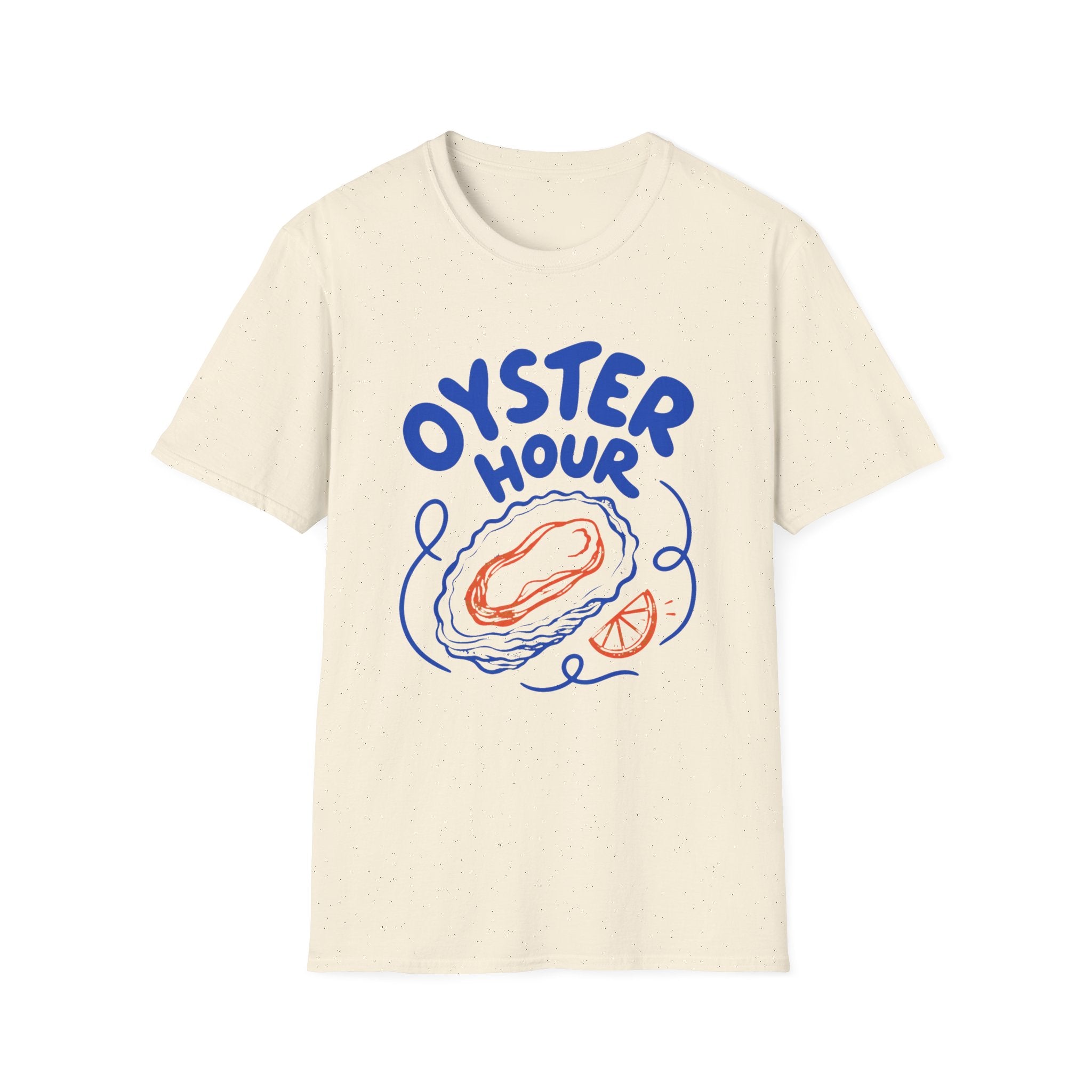 Oyster Hour graphic T-shirt in light-blue by Butter & Tonic