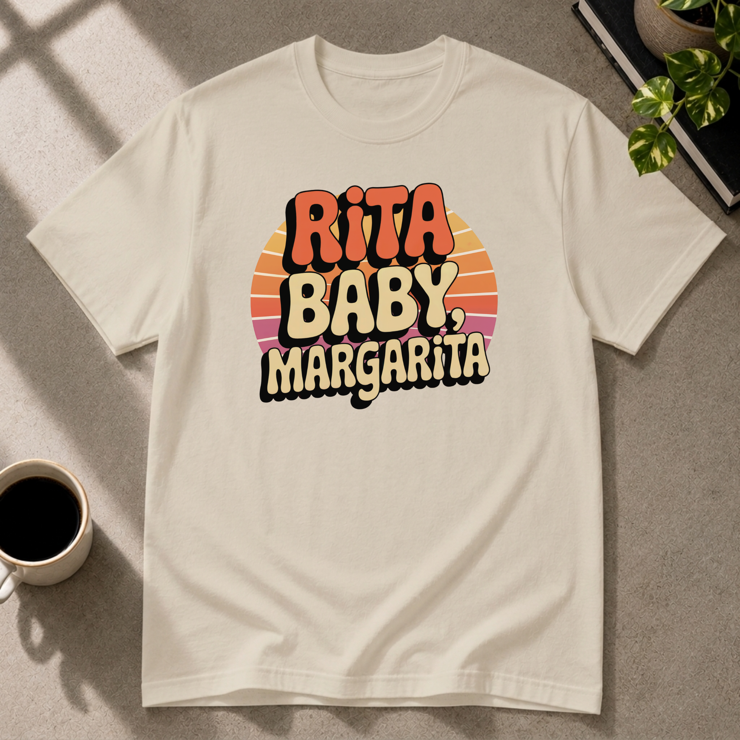 Rita Baby graphic T-shirt on sand tee by Butter & Tonic