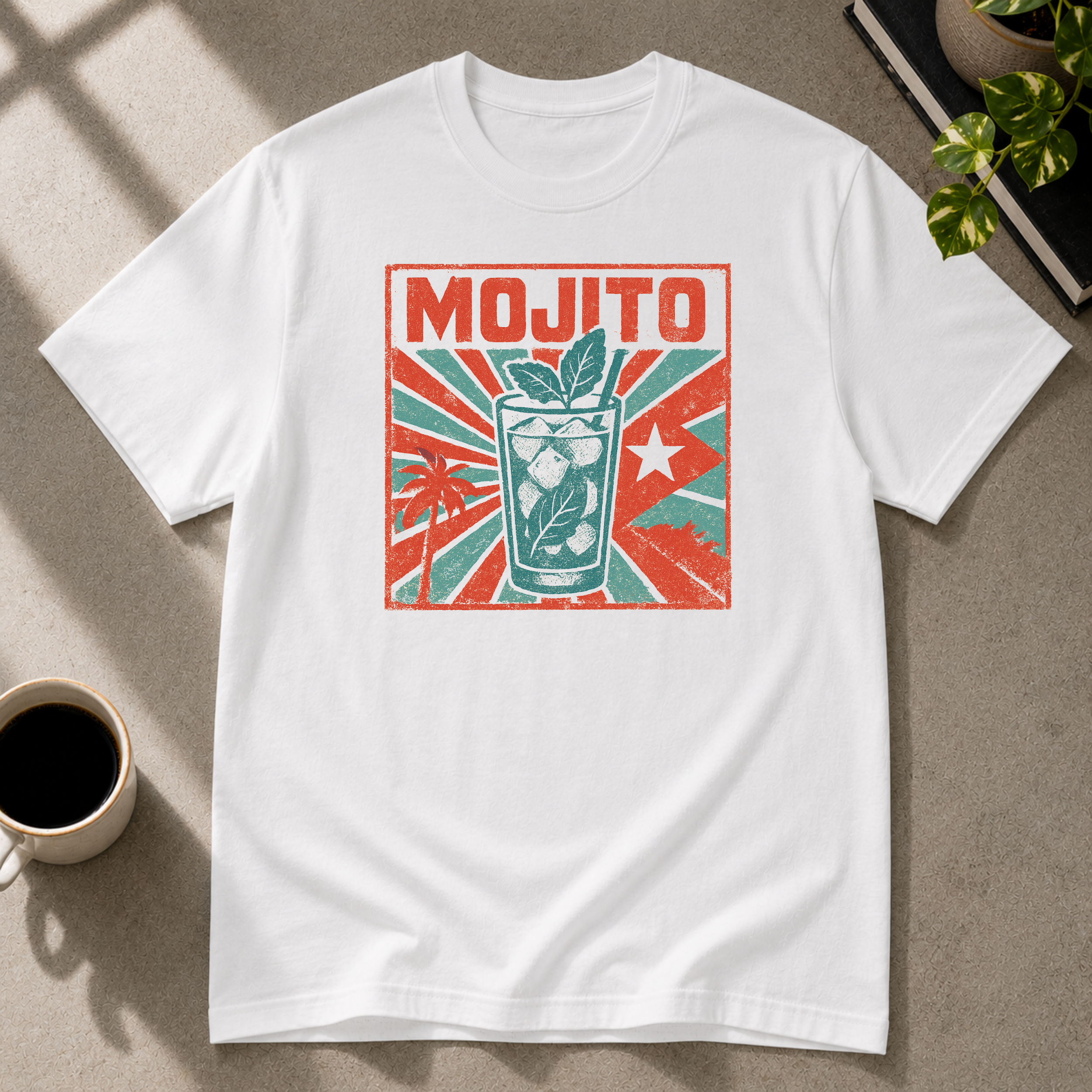 Mojito graphic T-shirt in white by Butter & Tonic on s tee by Butter & Tonic