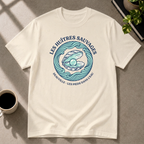 Oyster graphic T-shirt on natural tee by Butter & Tonic