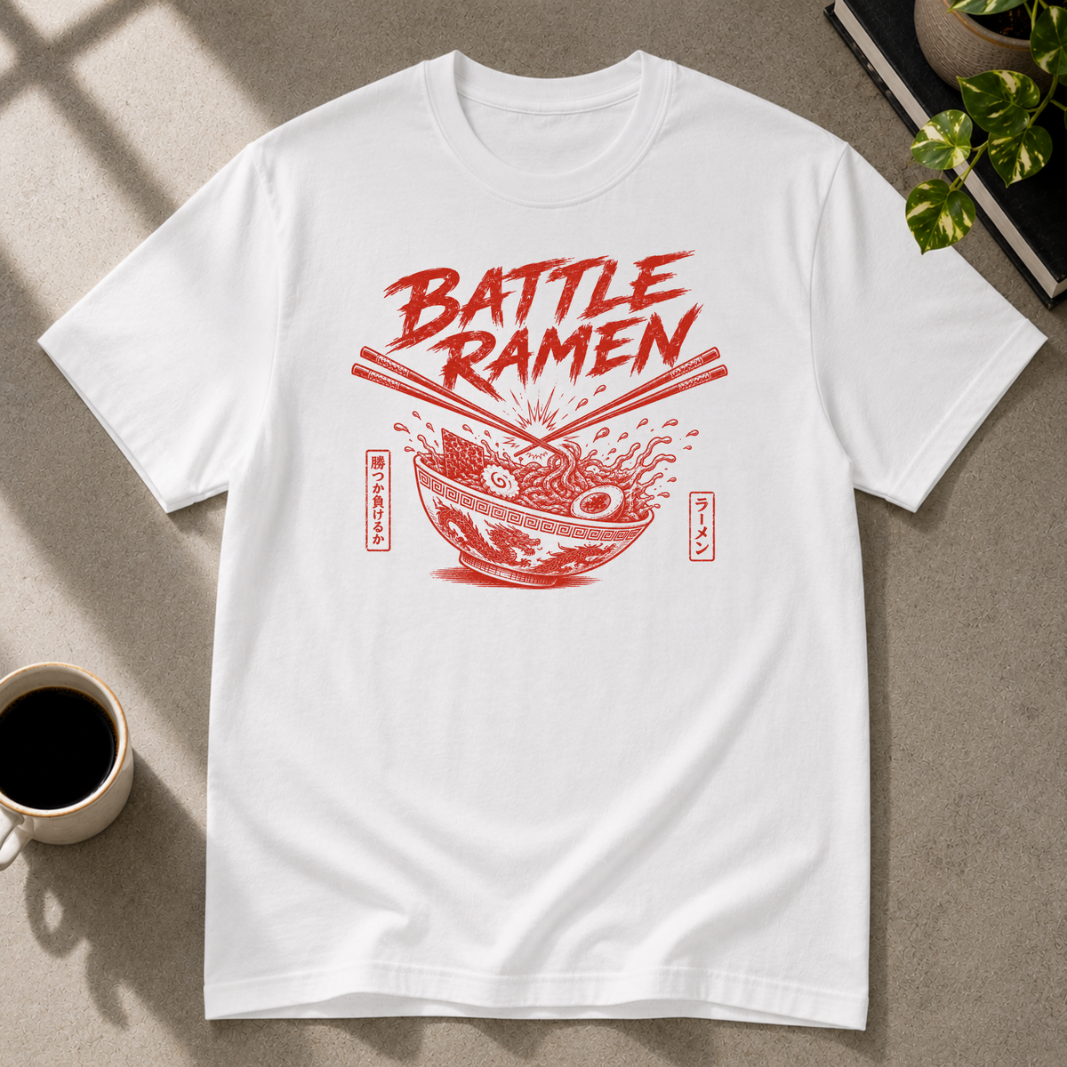 Ramen graphic T-shirt in white by Butter & Tonic on s tee by Butter & Tonic