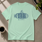 Sardine graphic T-shirt on mint green tee by Butter & Tonic