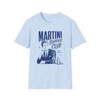 Martini Supper Club graphic T-shirt in light-blue by Butter & Tonic