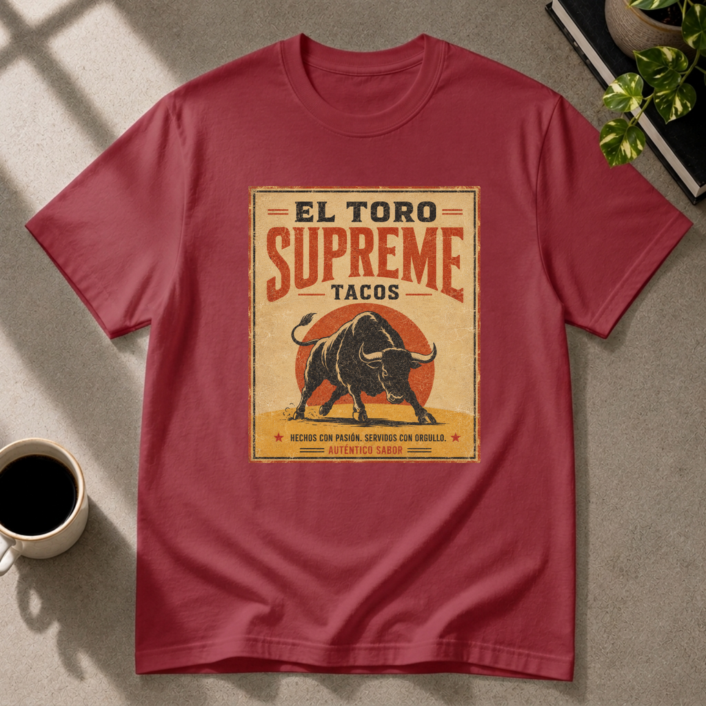 Taco graphic T-shirt on navy tee by Butter & Tonic