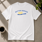 Butter graphic T-shirt in white by Butter & Tonic on m tee by Butter & Tonic