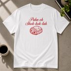 Chocolate Croissant graphic T-shirt on white tee by Butter & Tonic