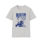 Martini Supper Club graphic T-shirt in ice-grey by Butter & Tonic