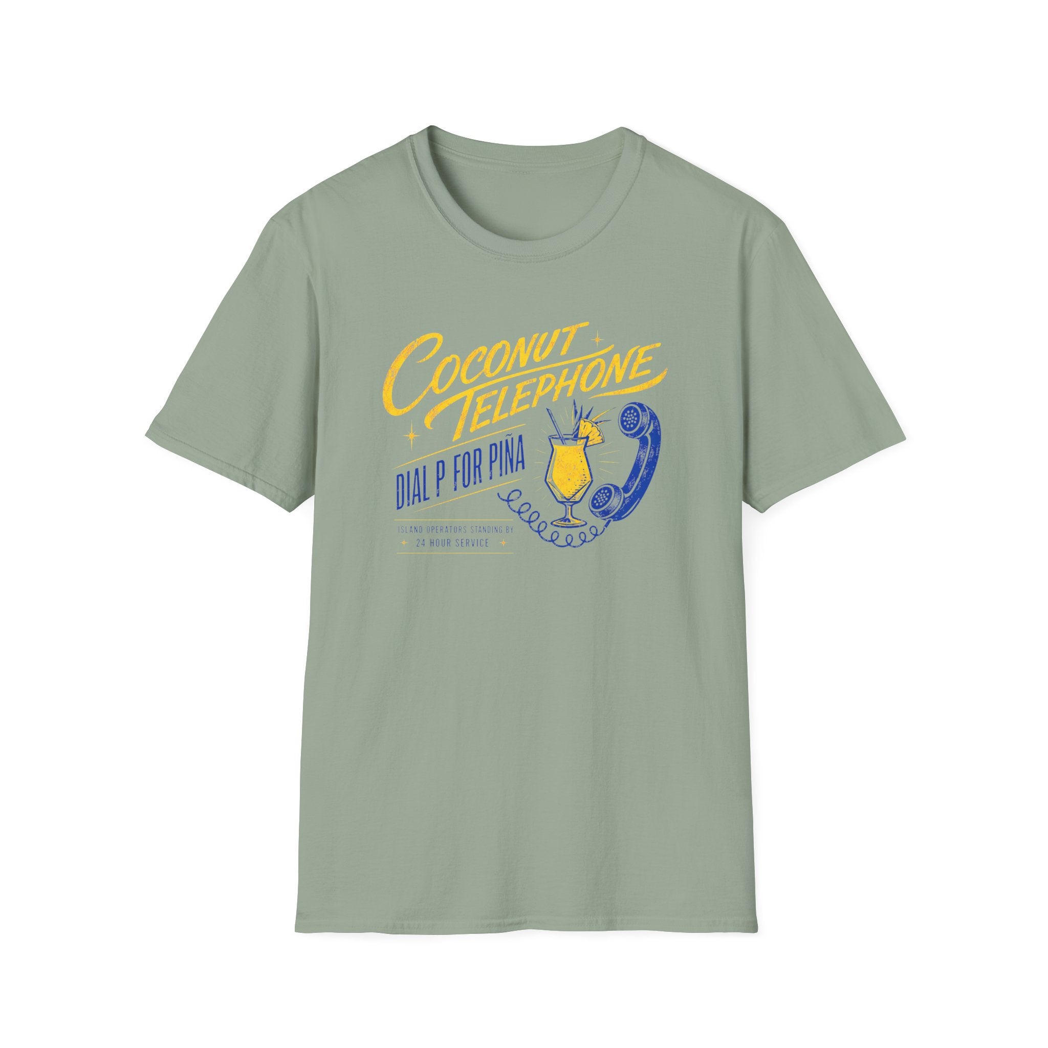 Dial P for Pina graphic T-shirt in natural by Butter & Tonic