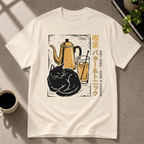 Highballs & Beats cocktail graphic T-shirt on natural tee by Butter & Tonic