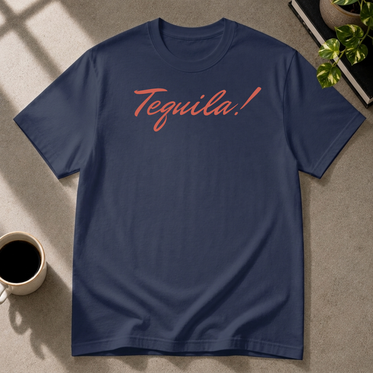 Tequila graphic T-shirt in navy by Butter & Tonic on 3xl tee by Butter & Tonic