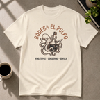 Octopus graphic T-shirt on natural tee by Butter & Tonic