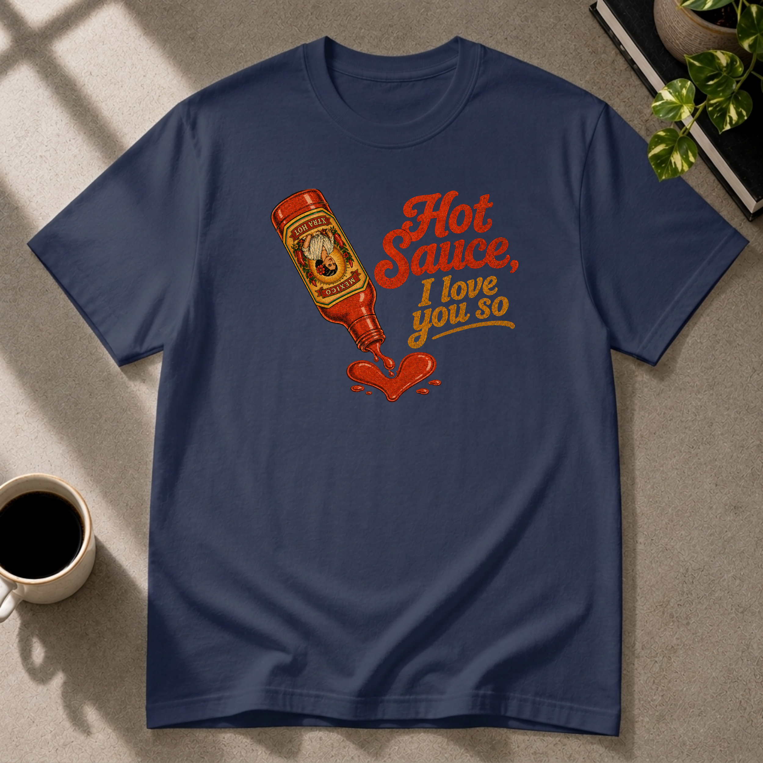 Love You So graphic T-shirt on navy tee by Butter & Tonic