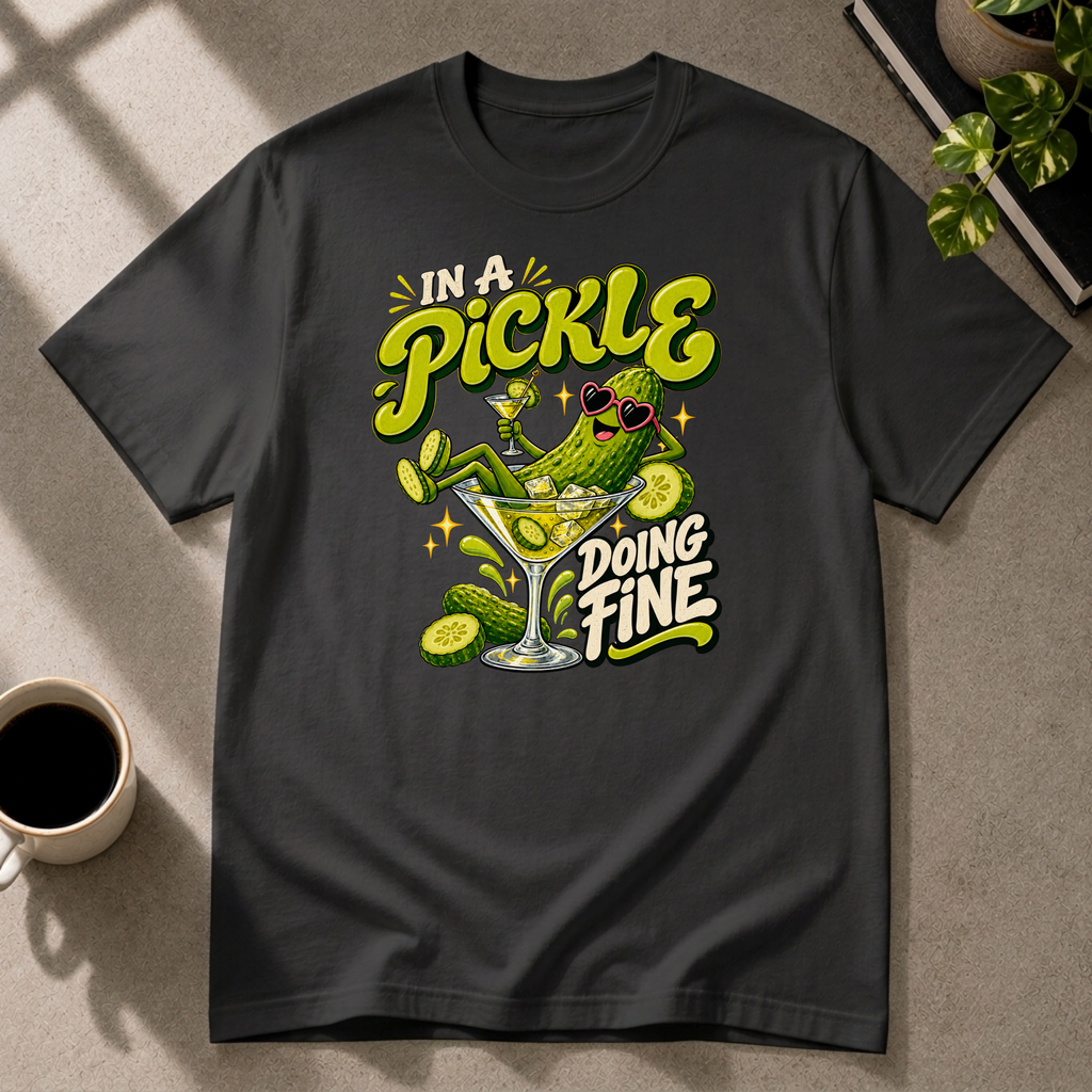 Pickle graphic T-shirt in black by Butter & Tonic on xs tee by Butter & Tonic
