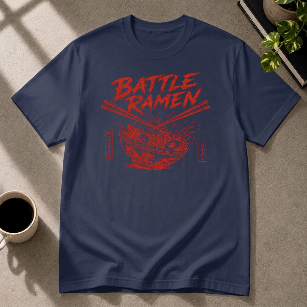 Ramen graphic T-shirt in navy by Butter & Tonic on l tee by Butter & Tonic