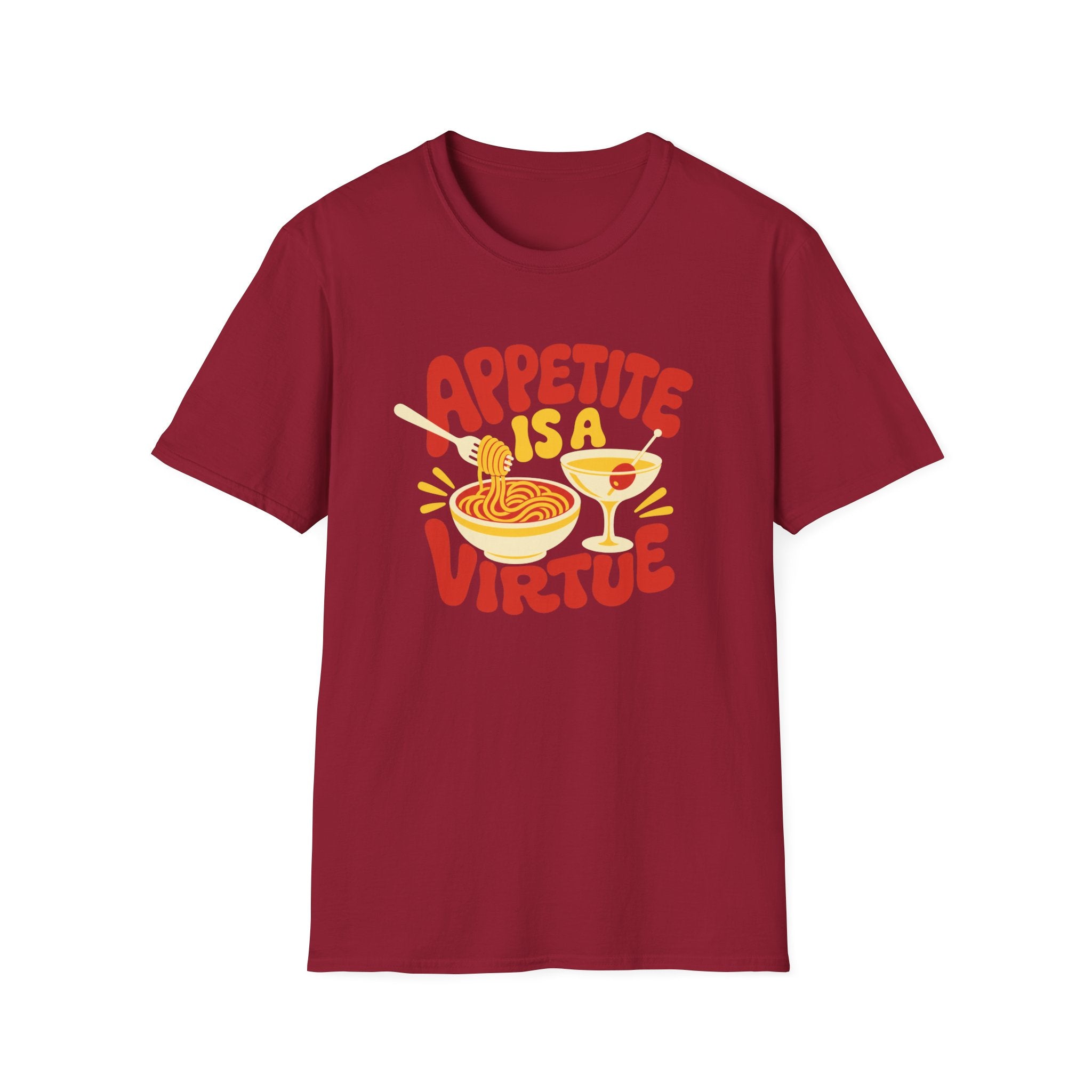 Appetite Is a Virtue graphic T-shirt in black by Butter & Tonic