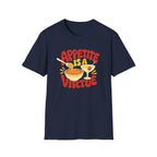 Appetite Is a Virtue graphic T-shirt in navy by Butter & Tonic