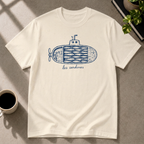 Sardine graphic T-shirt on natural tee by Butter & Tonic