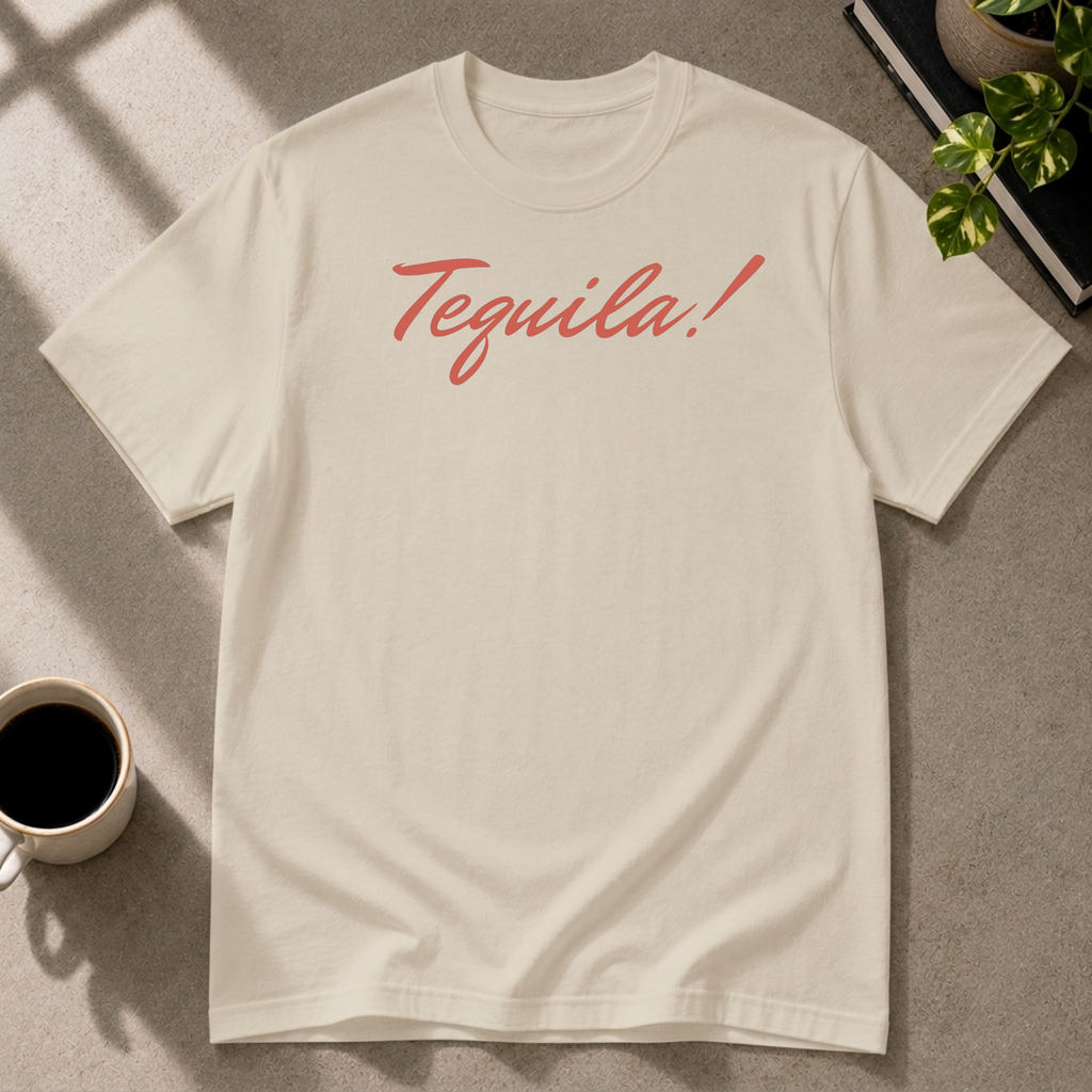 Tequila graphic T-shirt in sand by Butter & Tonic on 2xl tee by Butter & Tonic
