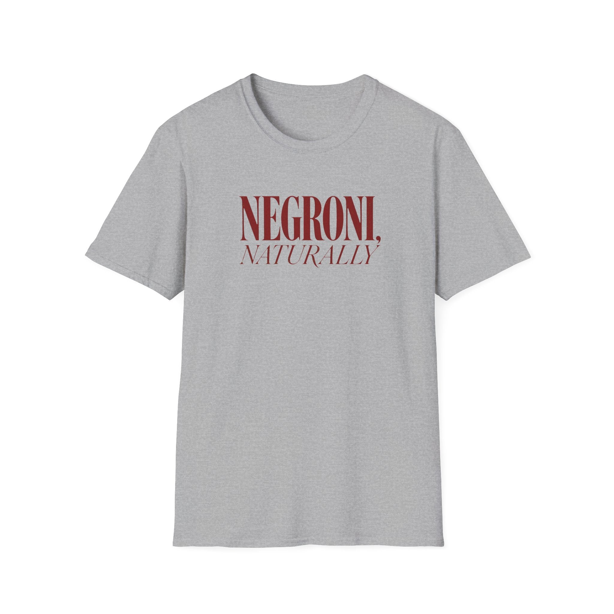 Negroni Naturally graphic T-shirt in coral-silk by Butter & Tonic