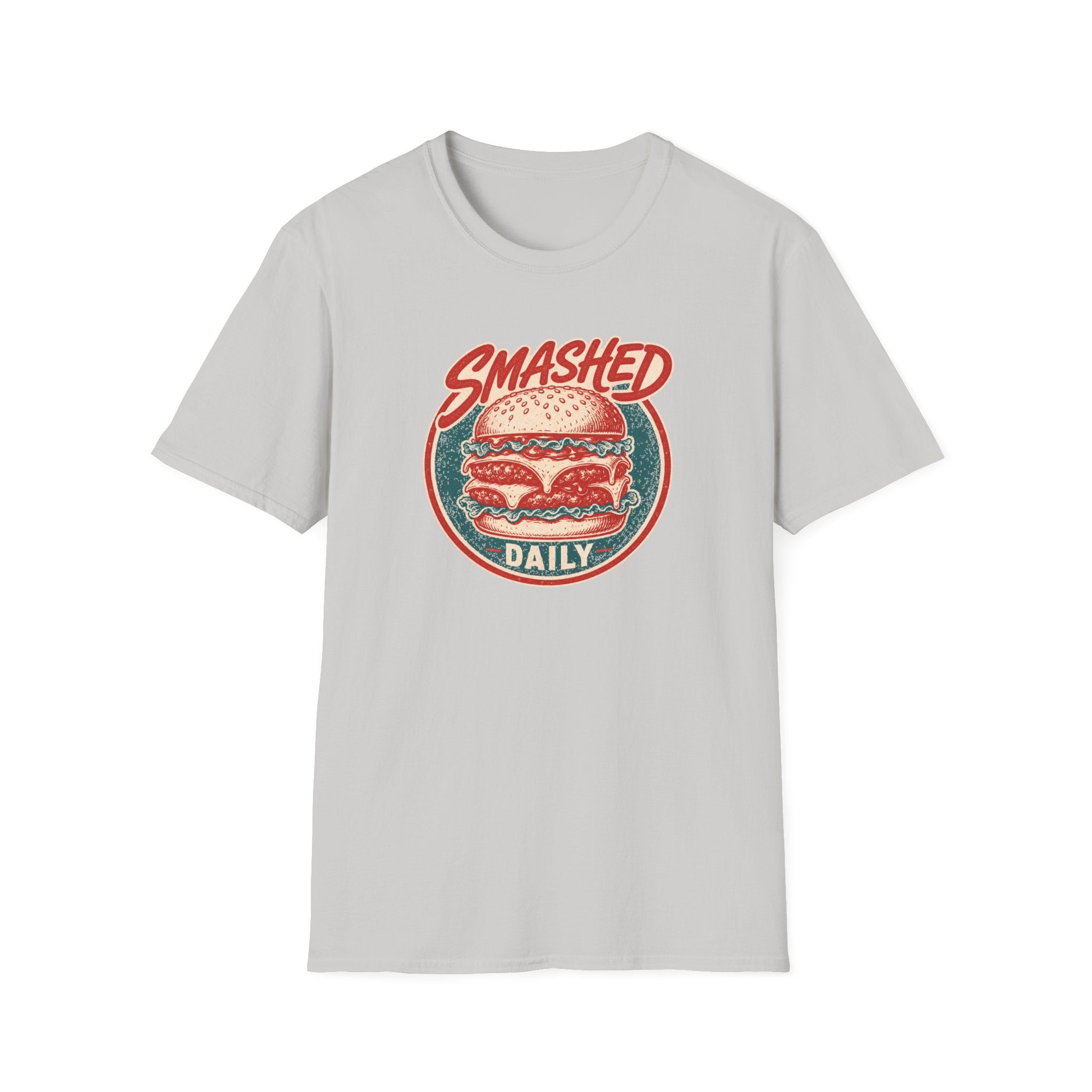 Smashed Daily graphic T-shirt in light-blue by Butter & Tonic