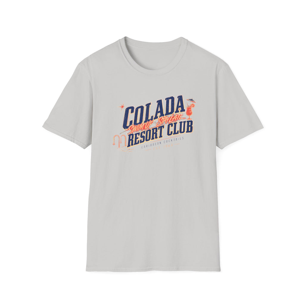 Colada Resort Club graphic T-shirt in light-blue by Butter & Tonic