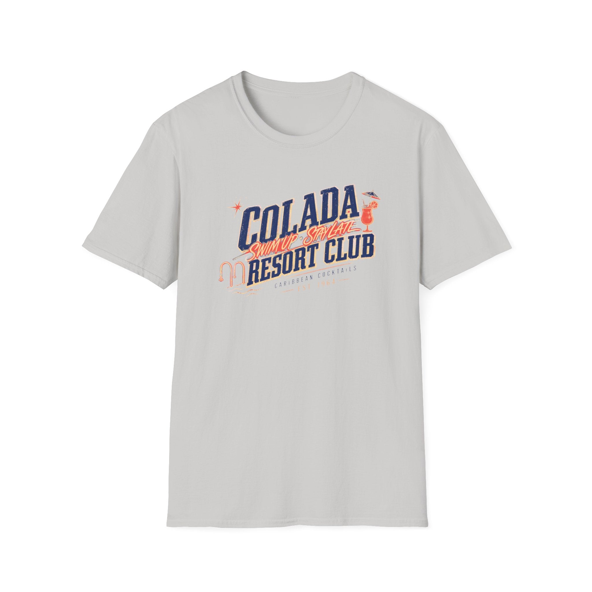 Colada Resort Club graphic T-shirt in light-blue by Butter & Tonic