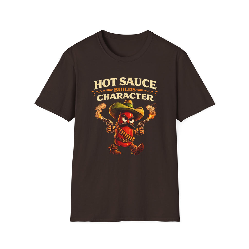 Heat Builds Character graphic T-shirt in Dark Chocolate by Butter & Tonic